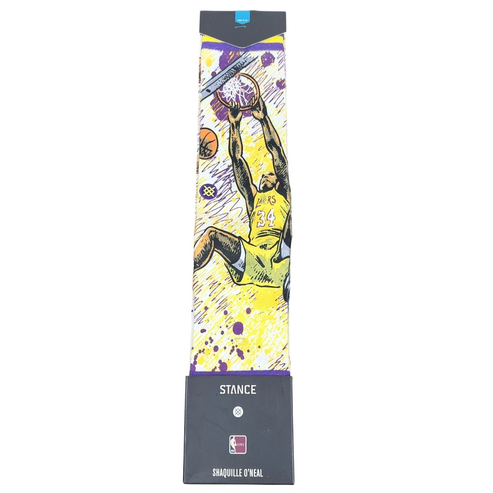 Stance NBA Legends Shaquille O'Neal Lakers Crew Socks Todd Francis Large 9-12